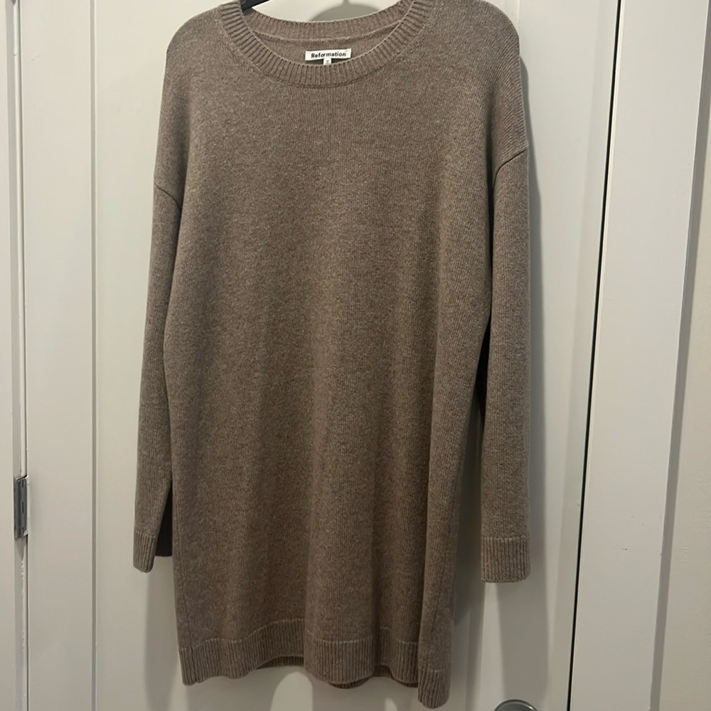 Reformation cashmere sweater dress